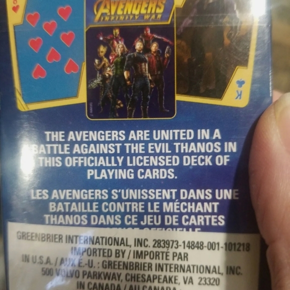 💥5 for 25 Marvels Avengers Playing Cards - Picture 3 of 4